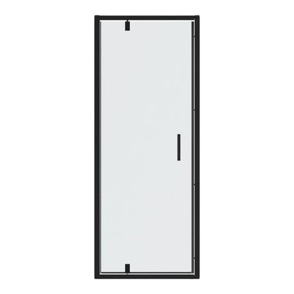 Brusebadssvingdør 80 cm Mat Sort / Transparent