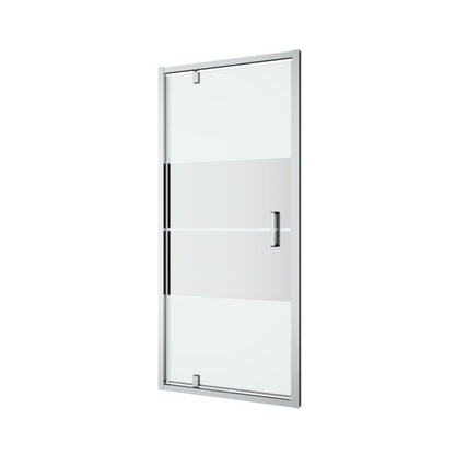 Svingdør til Bruseniche 90 cm Krom Spejlglas