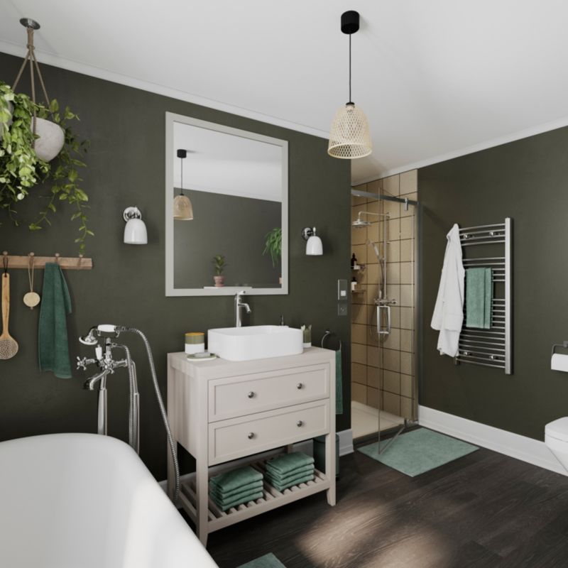 Svingdør til bruseniche Ledava 90 cm Krom/Transparent | 5063022042378
