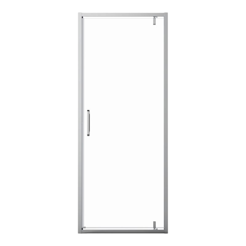 Svingdør til Bruseniche 70 cm Gennemsigtigt Glas Kromramme