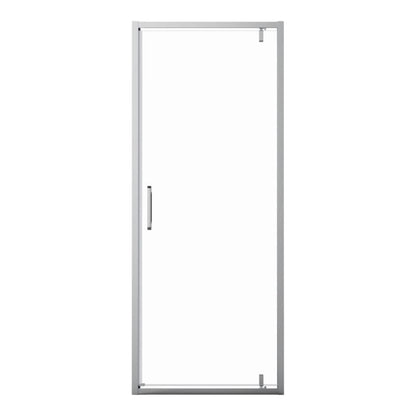 Svingdør til Bruseniche 70 cm Gennemsigtigt Glas Kromramme