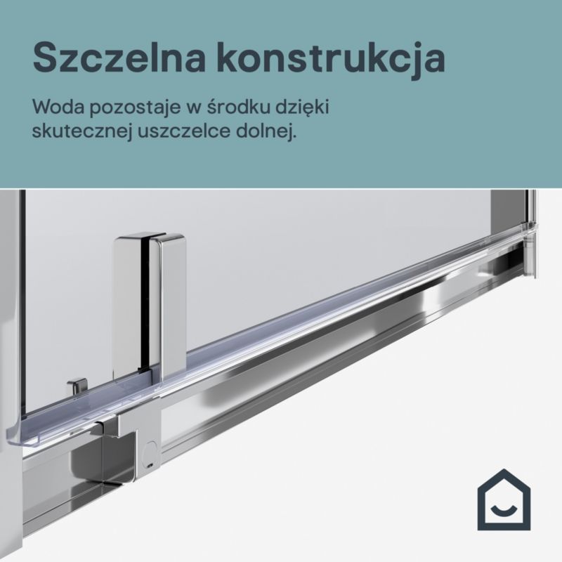 Svingdør til Bruseniche 70 cm Gennemsigtigt Glas Kromramme