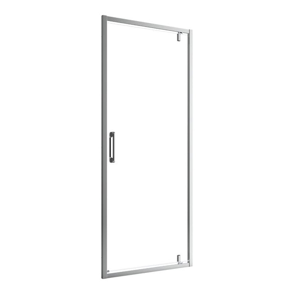 Svingdør til Bruseniche 80 x 190 cm Krom Transparent Glas