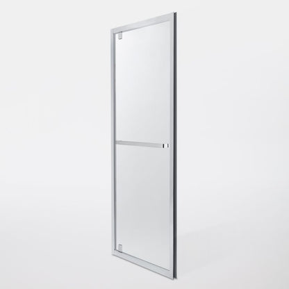 Svingdør til Bruseniche Zilia 90 x 200 cm Inox/Transparent Glas