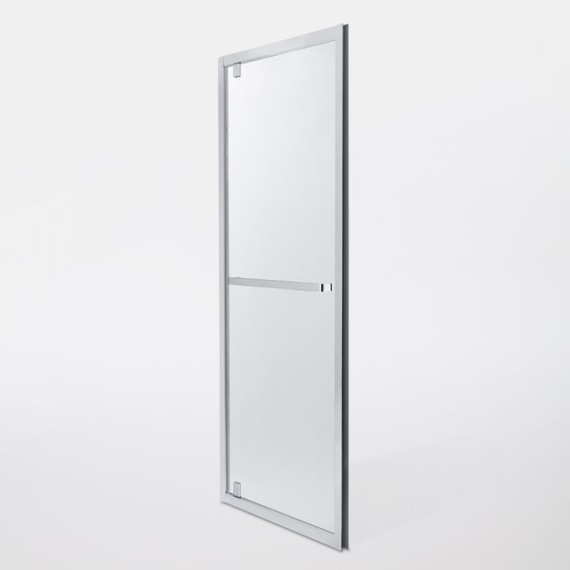 Svingdør til Bruseniche Zilia 90 x 200 cm Inox/Transparent Glas