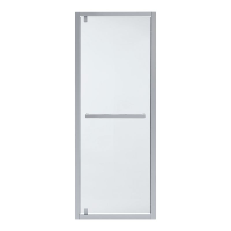 Svingdør til Bruseniche Zilia 90 x 200 cm Inox/Transparent Glas