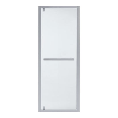 Svingdør til Bruseniche Zilia 90 x 200 cm Inox/Transparent Glas