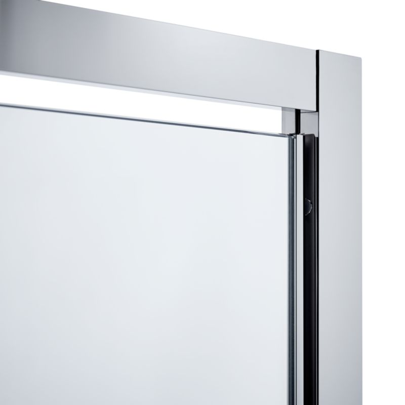 Svingdør til Bruseniche Zilia 90 x 200 cm Inox/Transparent Glas