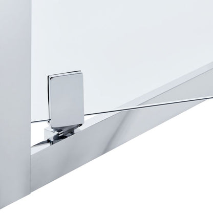 Svingdør til Bruseniche Zilia 90 x 200 cm Inox/Transparent Glas