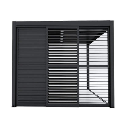 Skydedør med persienner 270x238 cm til Luxe 3m pergola Antracit
