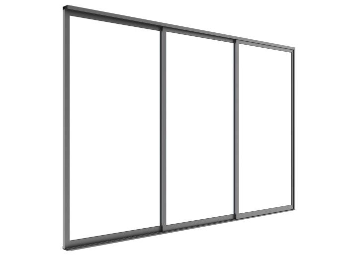 Skydedør til Pergola 270x238 cm Hærdet Glas Aluminiumsramme Antracit
