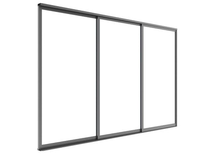 Skydedør til Pergola 270x238 cm Hærdet Glas Aluminiumsramme Antracit