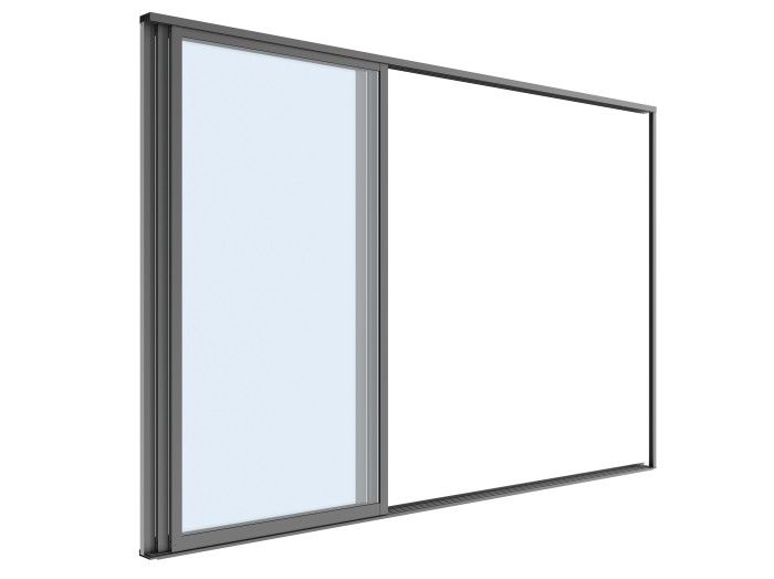 Skydedør til Pergola 270x238 cm Hærdet Glas Aluminiumsramme Antracit