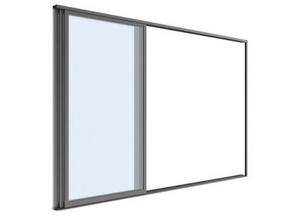 Skydedør til Pergola 270x238 cm Hærdet Glas Aluminiumsramme Antracit
