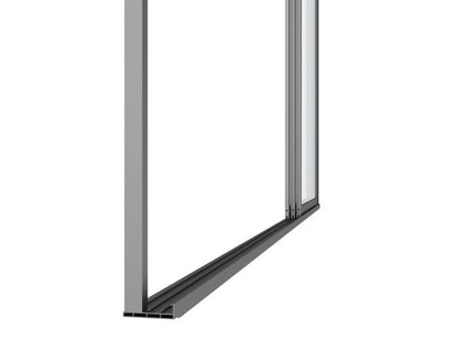 Skydedør til Pergola 270x238 cm Hærdet Glas Aluminiumsramme Antracit