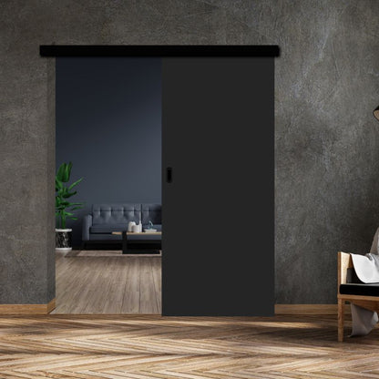 Skydedør Exmoor 80 cm Sort Mat
