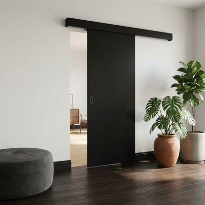 Skydedør Exmoor 80 cm Sort Mat