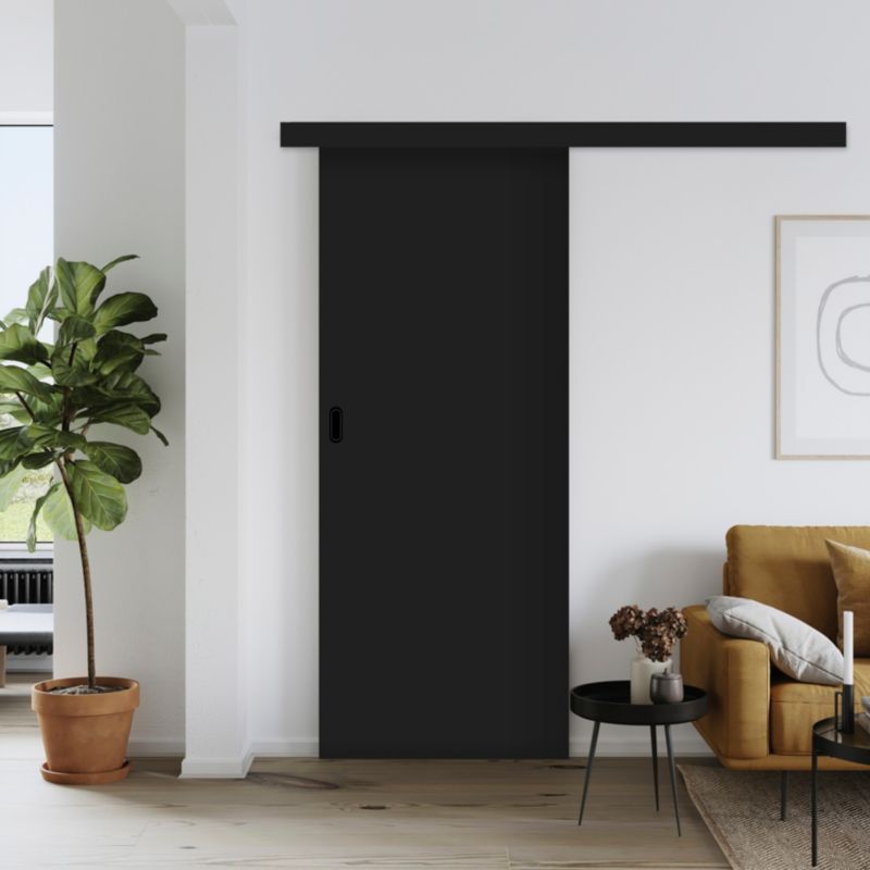 Skydedør Exmoor 80 cm Sort Mat