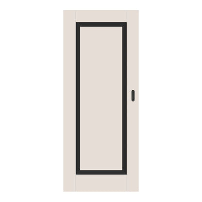 Skydedør Fresno 90 cm Kashmir Sort Glas