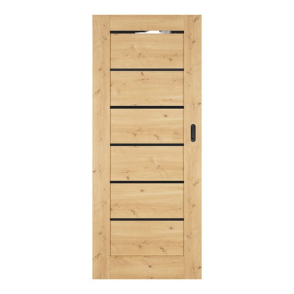Skydedør Toreno 90 cm Eg Boston Sort Glas