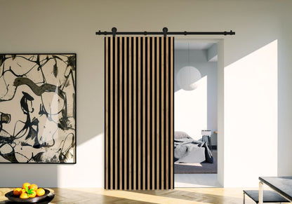 Skydedør Genova Egetræ Grandson/Sort 80