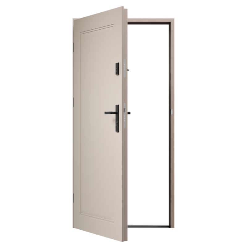 Ståldør P68 Skand 90 Venstre Warm Grey