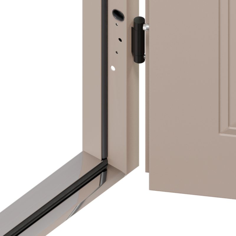 Ståldør P68 Skand 90 Venstre Warm Grey
