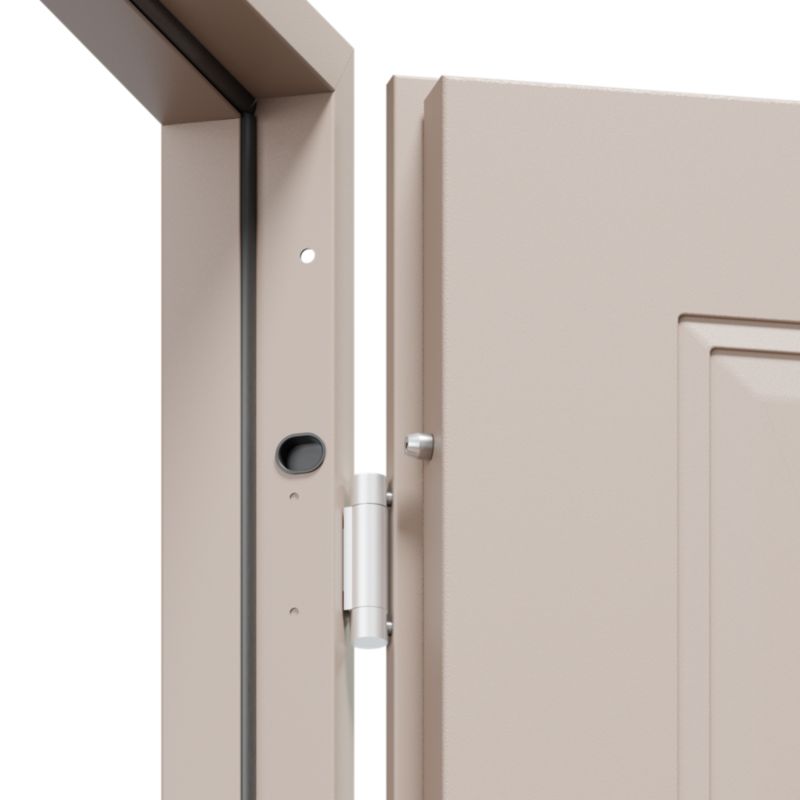 Ståldør P68 Skand 90 Venstre Warm Grey