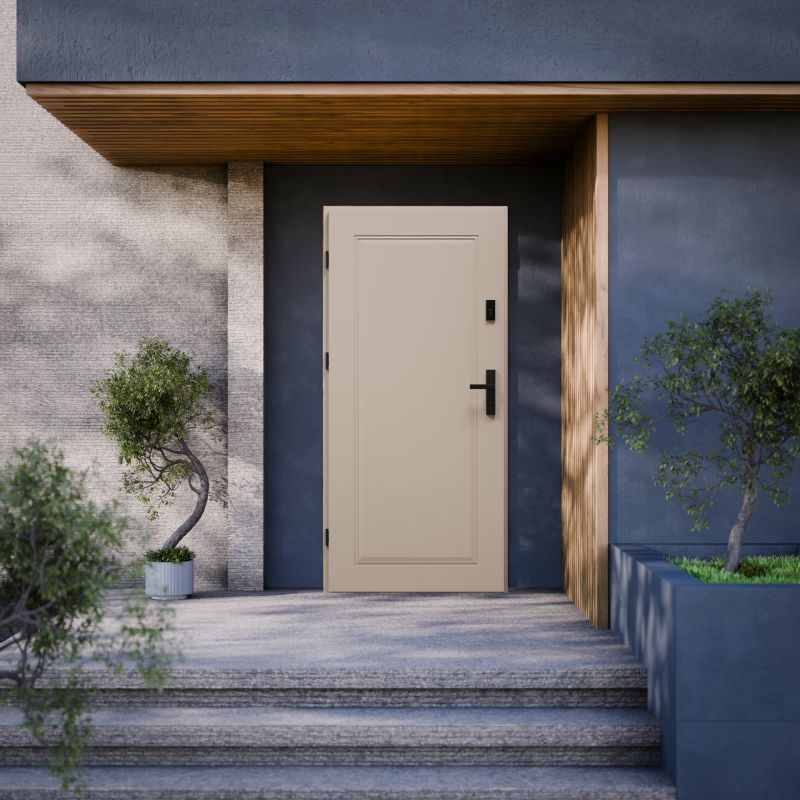 Ståldør Skand P68 80 Venstre Warm Grey