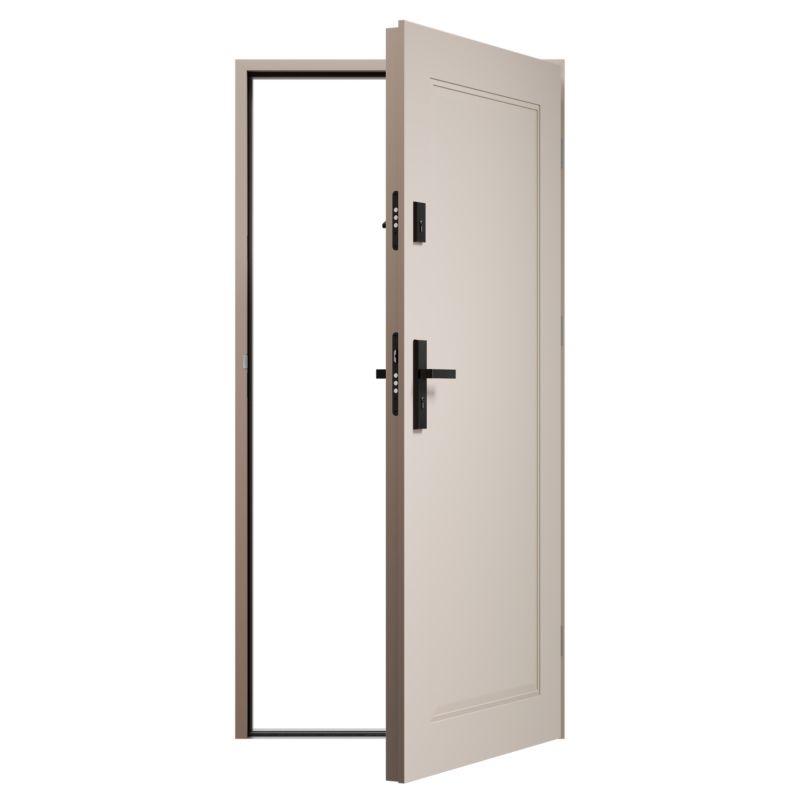 Ståldør Skand P68 80 Højre Warm Grey 87x204,5 cm
