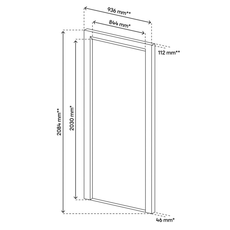 Indvendig Dør Fortia Bastia Sand G 80 Venstre