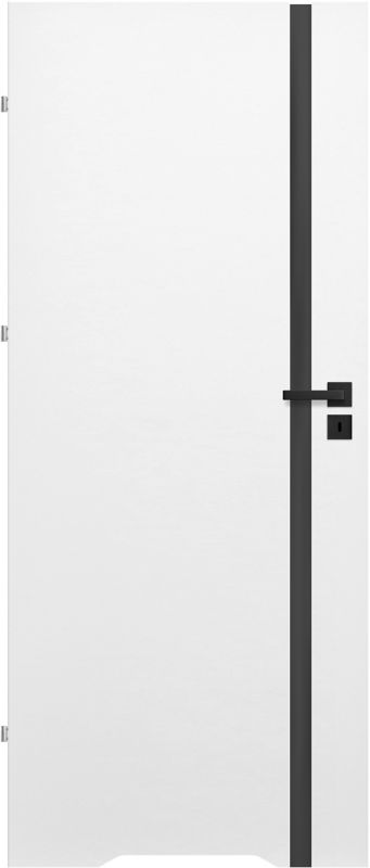 Indvendig dør med ventilationsspalte Exmoor 80 Venstre Hvid Sort Glas