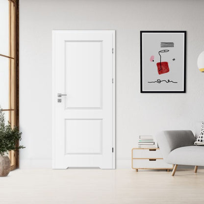 Indvendig dør med ventilationsspalte Fortia Camargue 60 Højre Hvid