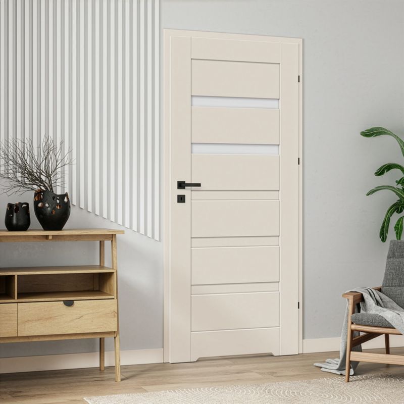Indvendig dør med ventilationsspalte Fortia Credis 80 cm Højre Kashmir