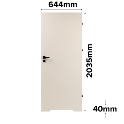 Indvendig dør med ventilationsspalte Exmoor 60 cm Højre Kashmir