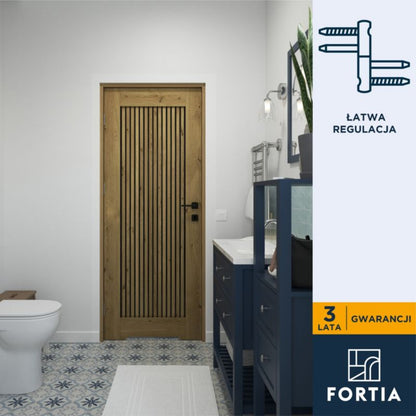 Indvendig dør med ventilationsspalte Fortia Faro 80 Venstre Boston Eg
