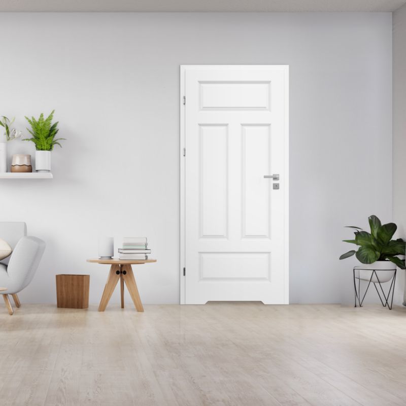 Indvendig dør med ventilationsspalte Nord 70 Højre Hvid
