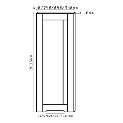 Indvendig dør med bundfræsning Fortia Saba 80x203,5 cm Kashmir Venstre Sort Glas