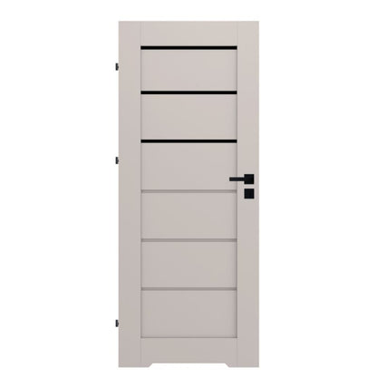 Indvendig dør med luftspalte Toreno 80x203,5 cm Kasmir Venstre Sort Glas