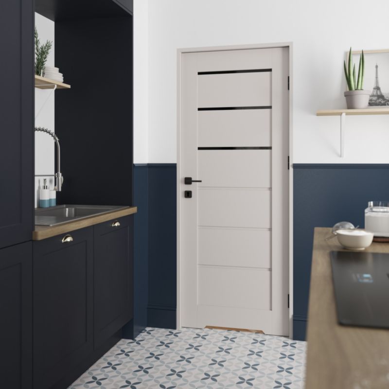 Drzwi z podcięciem Fortia Toreno kaszmir 80 prawe czarna szyba