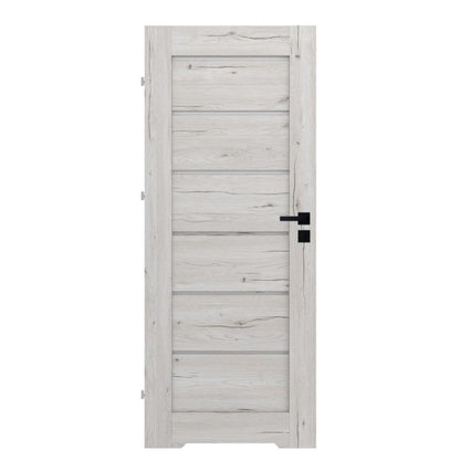 Indvendig dør Fortia Toreno Silver 60 Venstre Slim Hvidt Glas