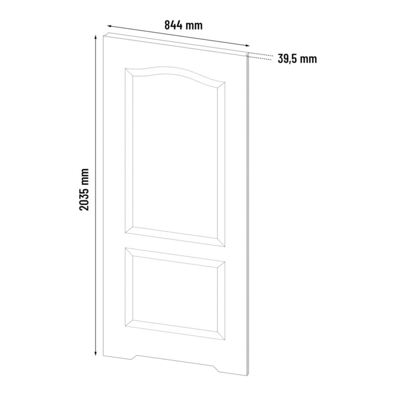 Indvendig Dør Med Ventilationsspalte Exmoor Due 80 cm Venstre Hvid