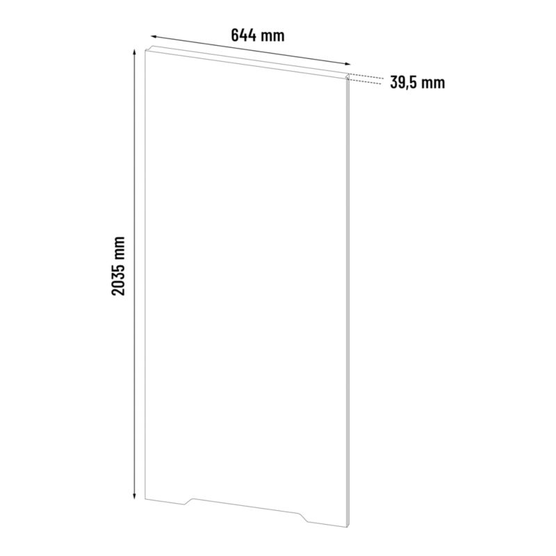 Indvendig dør med ventilationsspalte Klassisk 60 Venstre Hvid