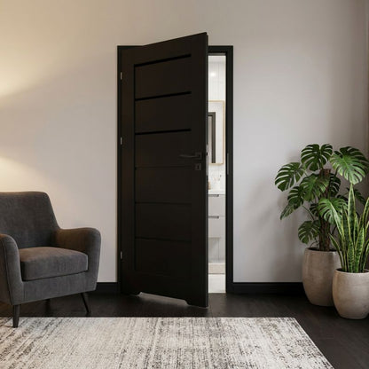 Indvendig Dør Toreno 70 Venstre Sort Premium Sort Glas