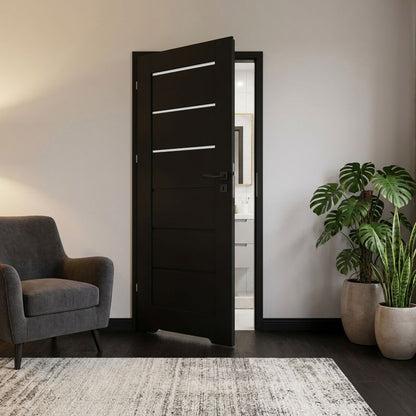 Indvendig dør med ventilationsspalte Stira Door Toreno 70 venstre sort