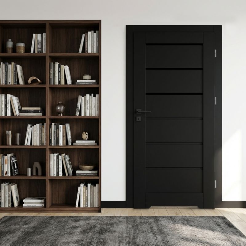 Indvendig Dør Toreno 70 Højre Sort Premium Sort Glas