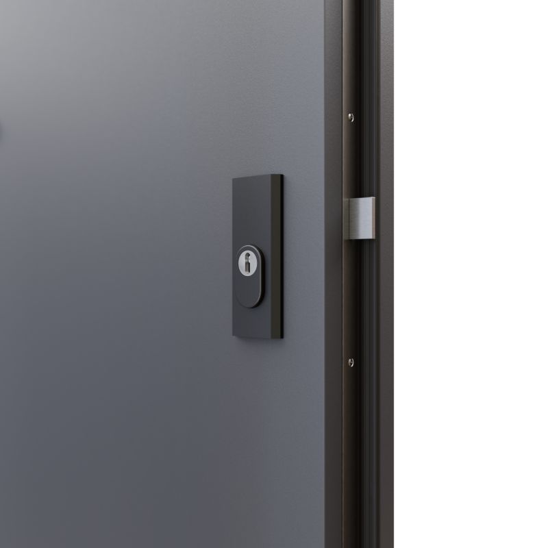 Indbrudssikker Yderdør Fortis RC3 44 dB 90 cm Højre Antracit