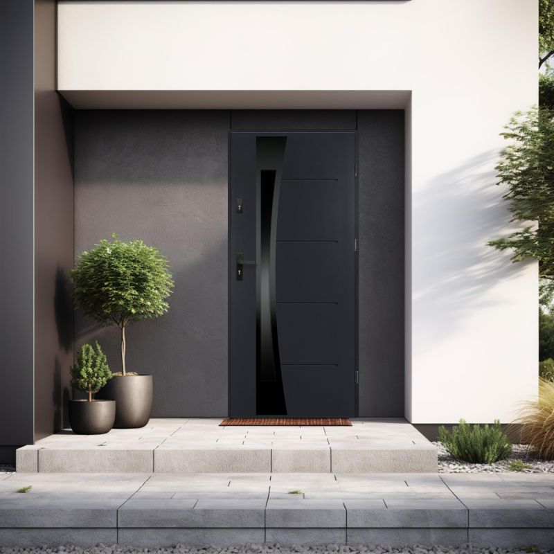 Yderdør Asteria 90 Højre Antracit