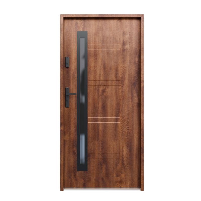 Ståldør Zitron 80 Venstre Valnød 2064x800 mm