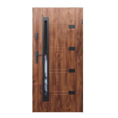 Yderdør Zitron 80 cm Højre Valnød